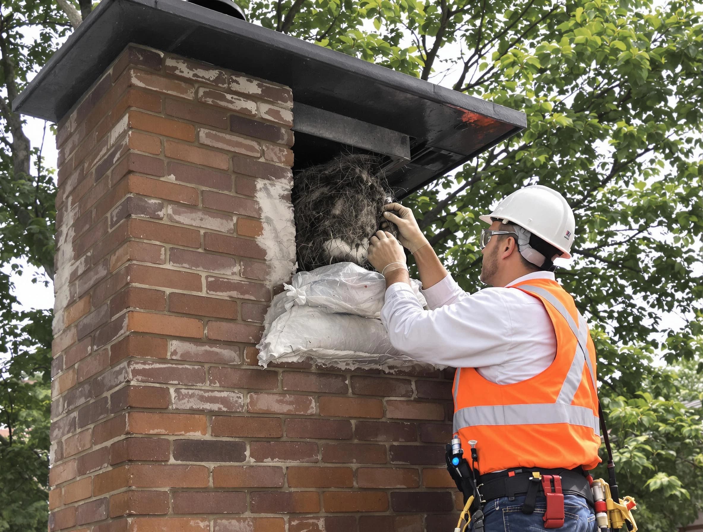 Humane removal of debris and animals by Williamsburg Chimney Sweep in Williamsburg, VA