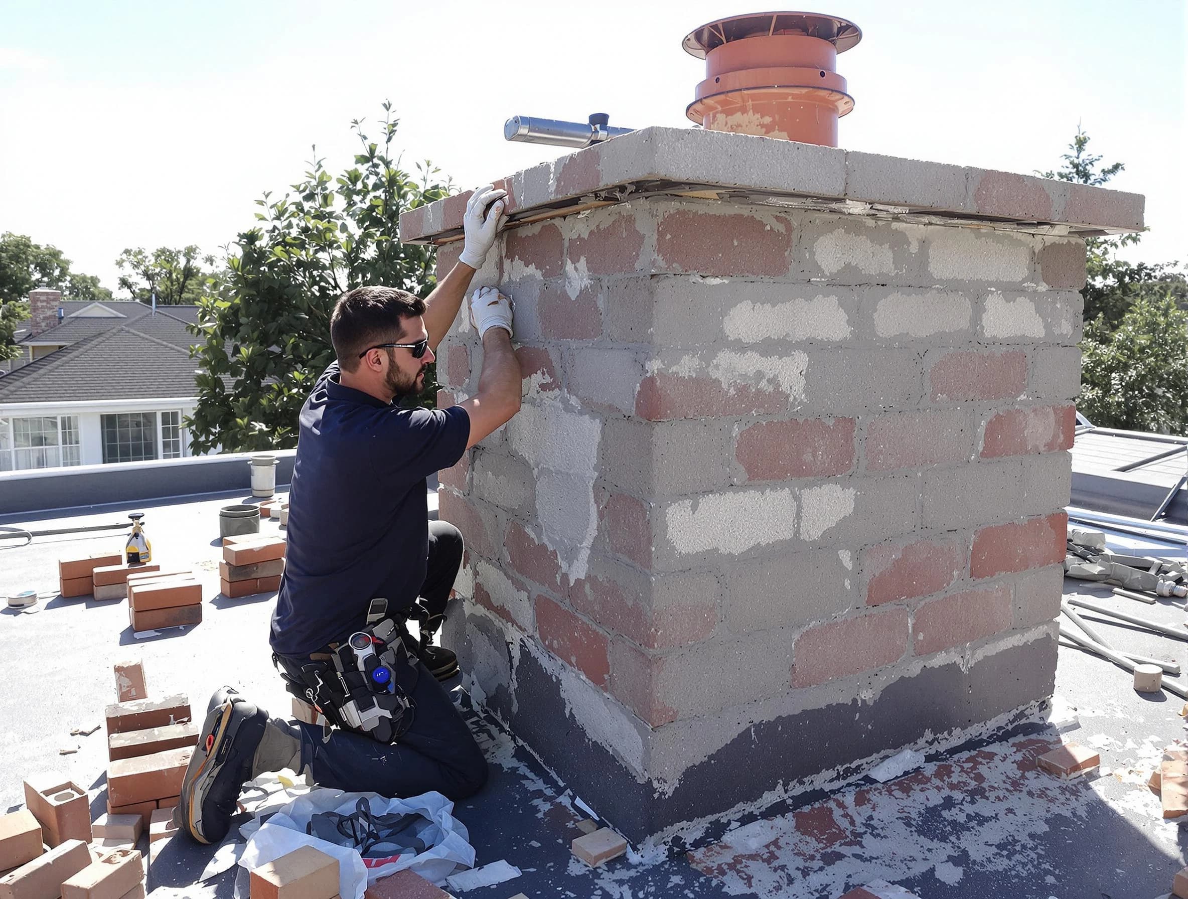 Advanced chimney repair process by Williamsburg Chimney Sweep in Williamsburg, VA