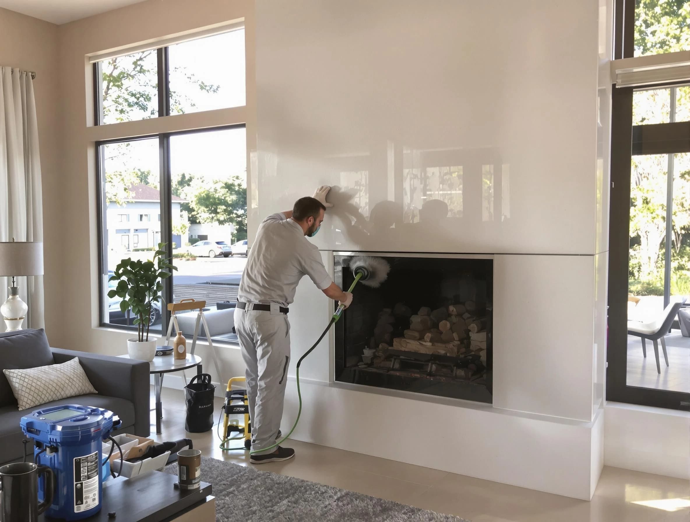 Williamsburg Chimney Sweep performing thorough soot removal in Williamsburg, VA