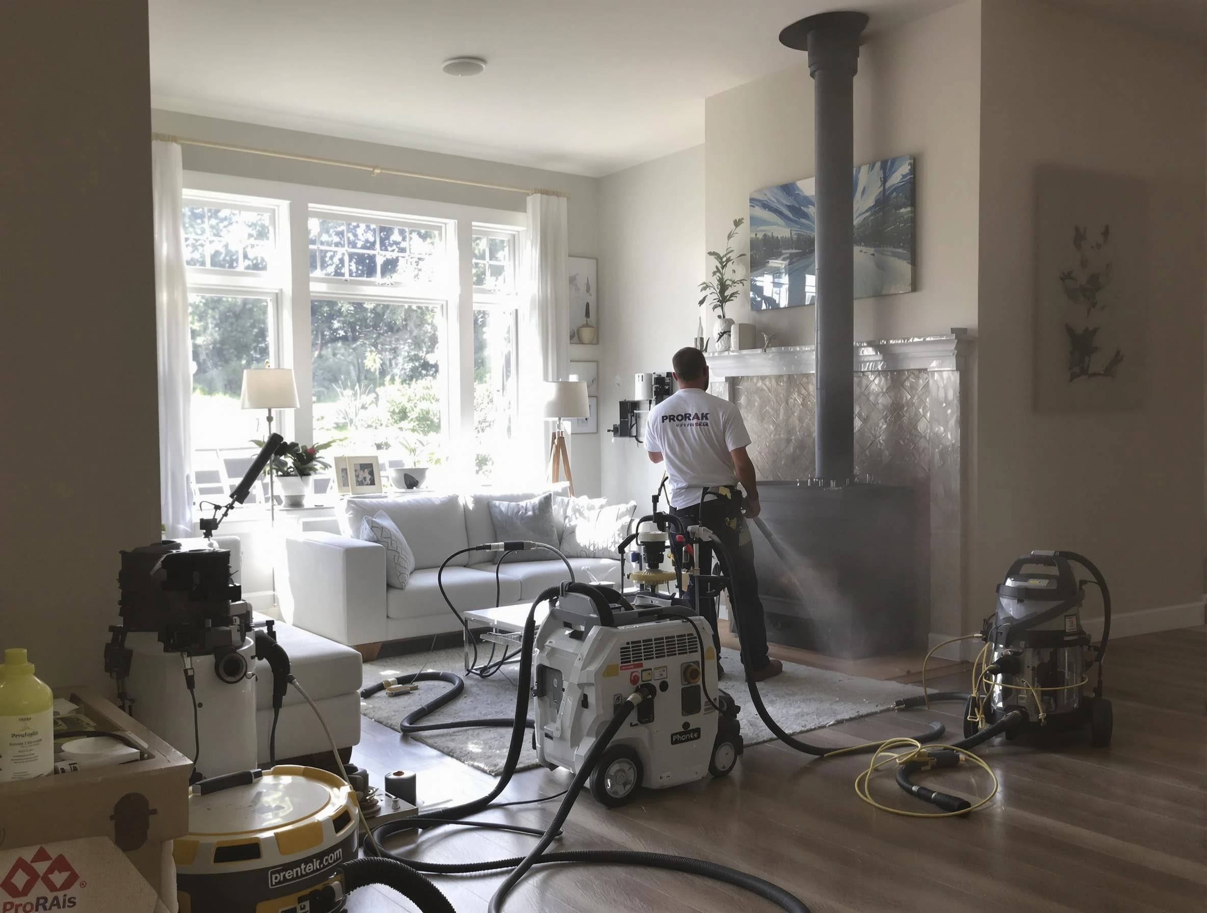 Soot removal service by Williamsburg Chimney Sweep for a fireplace in Williamsburg, VA